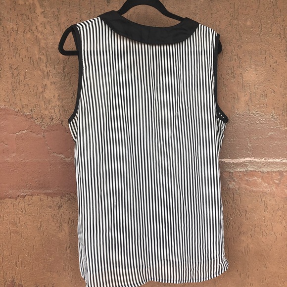 Vertical Stripe Collared Top - Picture 2 of 3